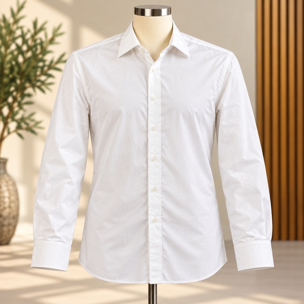 Tasso Elba Dress Shirt Mens XL 17.5 34-35 White Non-Iron Regular Fit Long Sleeve